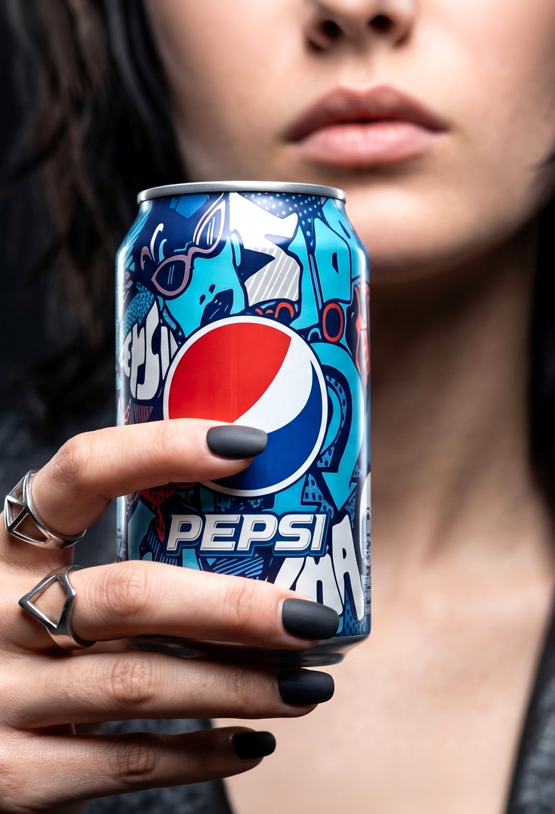 Woman_holding_Pepsi_can